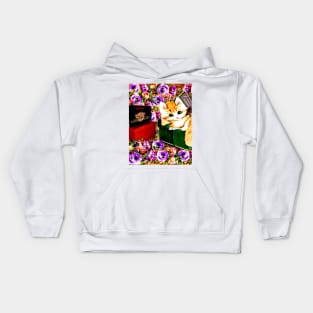 Binge Watching and Binge Book Reading Kitty Kids Hoodie